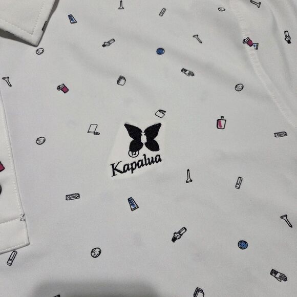 FootJoy Doodle Travel Print Lisle performance Polo Shirt L Large - Picture 2 of 9